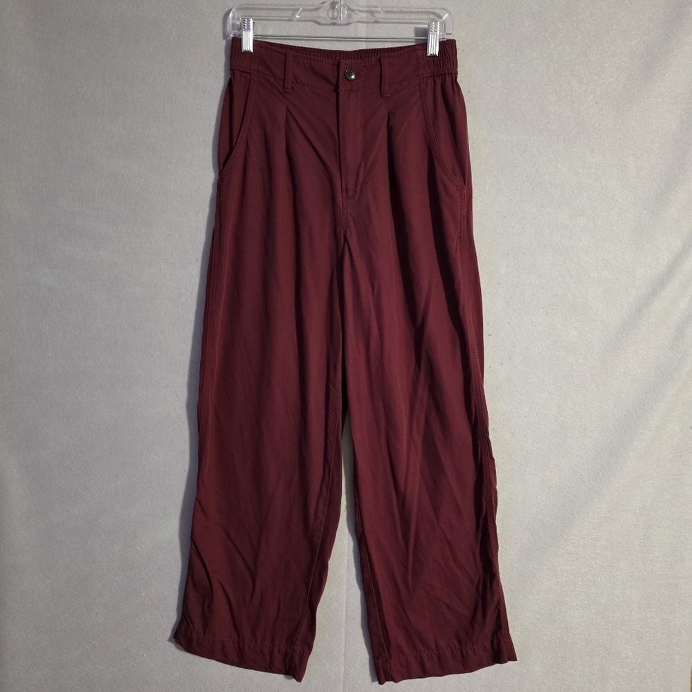 Madewell Cabernet The Neale Straight Leg Pant In Drapeweave NI613 Size 4